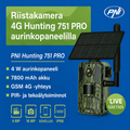 PNI 4G Hunting 751 PRO l&auml;hett&auml;v&auml; riistakamera aurinkopaneelilla