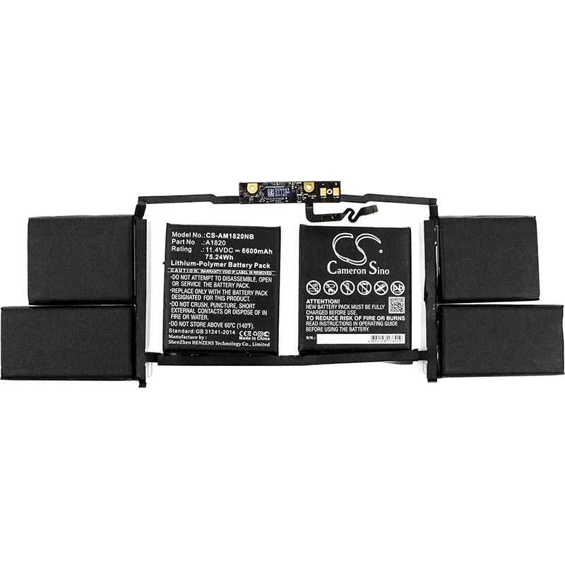 Apple tietokoneen tarvikeakku 11.4V 6600mAh Li-Po A1820