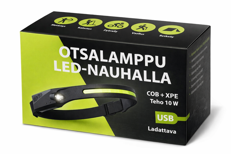 MR-Tuote otsalamppu COB+XPE LED-nauhalla
