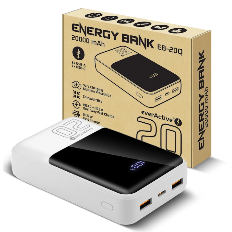everActive varavirtal&auml;hde 20000mAh PD 22.5W