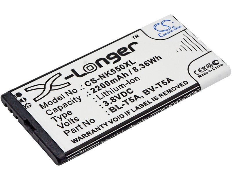 Nokia BL-T5A puhelimen tarvikeakku 3.8V 2200mAh Li-ion