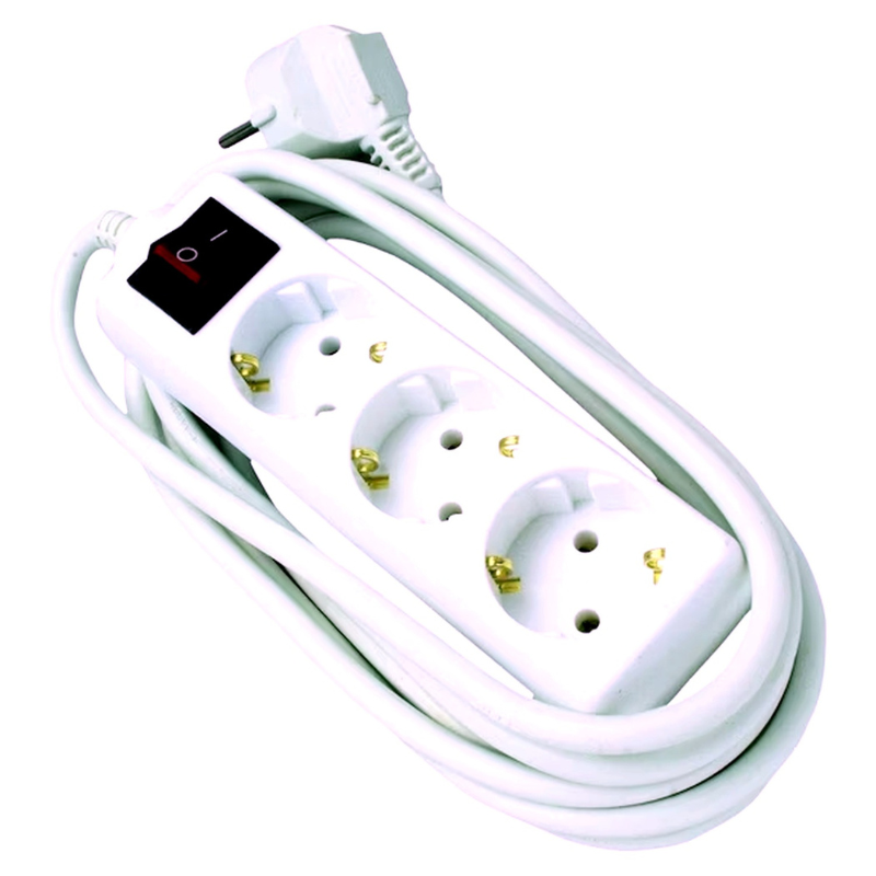 Opal 3-os jatkojohto maadoitettu kytkimell&auml; 1,5m